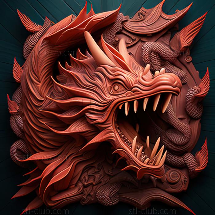 3D model Rage of Innocence Red Gyaradoss Anger (STL)